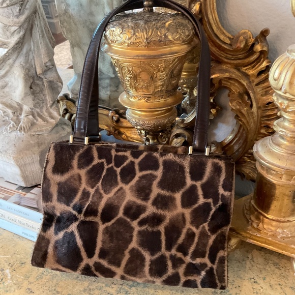 Faux giraffe print “fur” vintage Kate Spade bag - Picture 4 of 5